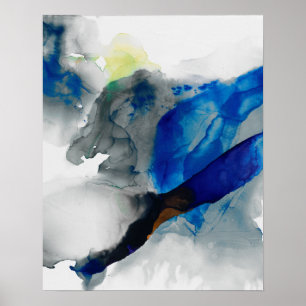 Ephemeral - Blauw & grijs Poster