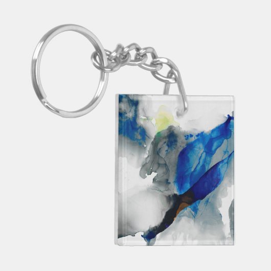 Ephemeral - Blauw & grijs Sleutelhanger (Voorkant Links)