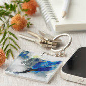 Ephemeral - Blauw & grijs Sleutelhanger (Voorkant Rechts)