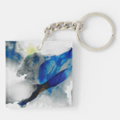 Ephemeral - Blauw & grijs Sleutelhanger (Achterkant)