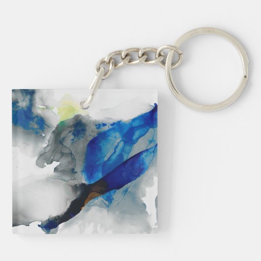 Ephemeral - Blauw & grijs Sleutelhanger (Achterkant)