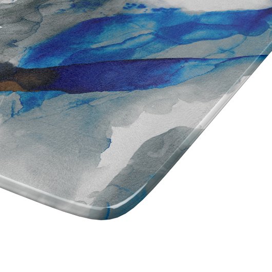 Ephemeral - Blauw & grijs Snijplank (Hoek)