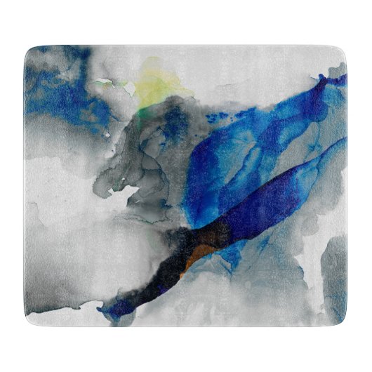 Ephemeral - Blauw & grijs Snijplank (Voorkant)