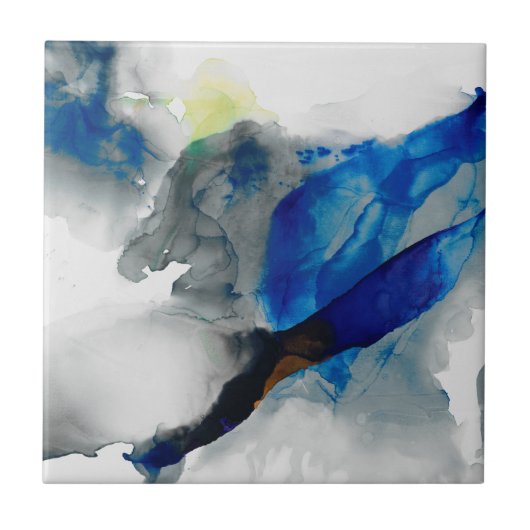 Ephemeral - Blauw & grijs Tegeltje (Voorkant)