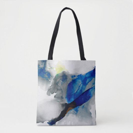Ephemeral - Blauw & grijs Tote Bag (Voorkant)