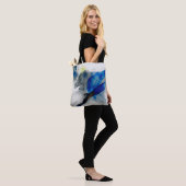 Ephemeral - Blauw & grijs Tote Bag (Op model)