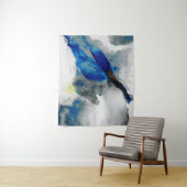 Ephemeral - Blauw & grijs Wandkleed (In situ)