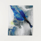 Ephemeral - Blauw & grijs Wandkleed (Voorkant)