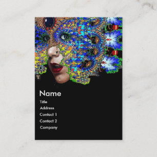 EPHEMERAL blauw rood geel zwart Visitekaartje