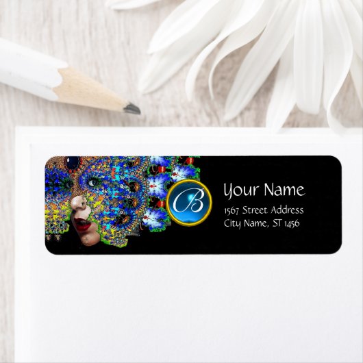 EPHEMERAL BLUE SAPPHIRE MONOGRAM Black Etiket (Insitu)