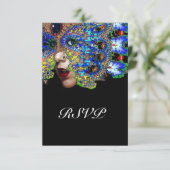 EPHEMERAL Classy Mardi Gras Masquerade Bal Rsvp (Staand voorkant)