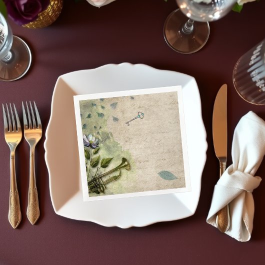  Ephemeral Floral Trumpet Horn Servet