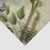  Ephemeral Floral Trumpet Horn Tissuepapier (Detail)