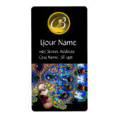 EPHEMERAL GEEL TOPAZ MONOGRAM zwart Etiket (Voorkant)