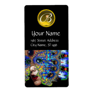 EPHEMERAL GEEL TOPAZ MONOGRAM zwart Etiket