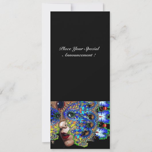 EPHEMERAL, halloween maskerade bal, blauw masker Aankondiging (Achterkant)