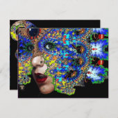 EPHEMERAL halloween maskerade ball, blauw masker Aankondiging (Voorkant / Achterkant)