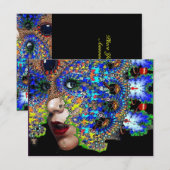 EPHEMERAL Mardi Gras Masquerade Ball, blauw masker Aankondiging (Voorkant / Achterkant)