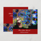 EPHEMERAL Mardi Gras Masquerade Ball, blauw masker Aankondiging (Voorkant / Achterkant)