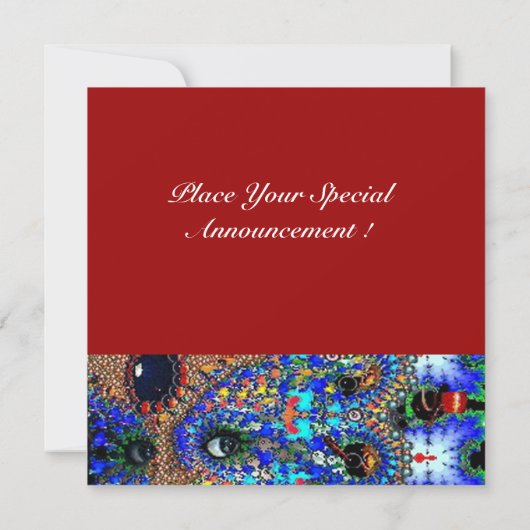 EPHEMERAL Mardi Gras Masquerade Ball, blauw masker Aankondiging (Achterkant)