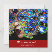 EPHEMERAL Mardi Gras Masquerade Ball, blauw masker Aankondiging (Voorkant)