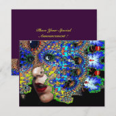 EPHEMERAL Mardi Gras Masquerade Ball, blauw masker Aankondiging (Voorkant / Achterkant)