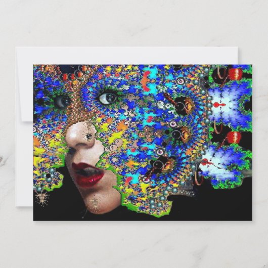 EPHEMERAL Mardi Gras Masquerade Ball, blauw masker Aankondiging (Voorkant)