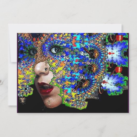 EPHEMERAL Mardi Gras Masquerade Ball, blauw masker Aankondiging (Voorkant)