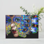 EPHEMERAL Mardi Gras Masquerade Ball, blauw masker Aankondiging (Staand voorkant)