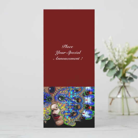 EPHEMERAL Mardi Gras Masquerade Ball, blauw masker Aankondiging (Staand voorkant)