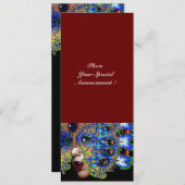 EPHEMERAL Mardi Gras Masquerade Ball, blauw masker Aankondiging (Voorkant / Achterkant)