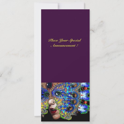 EPHEMERAL Mardi Gras Masquerade Ball, blauw masker Aankondiging (Achterkant)