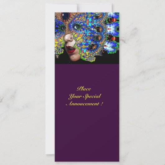 EPHEMERAL Mardi Gras Masquerade Ball, blauw masker Aankondiging (Voorkant)