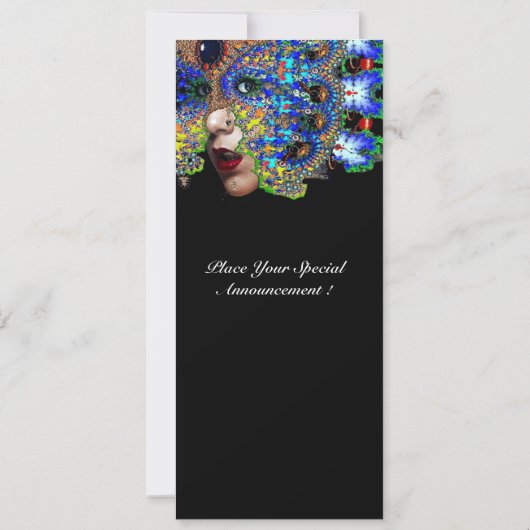 EPHEMERAL Mardi Gras Masquerade ball fuchsia blauw Aankondiging (Achterkant)