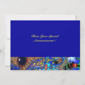 EPHEMERAL, Mardi Gras Masquerade Feest zwart blauw Kaart (Achterkant)