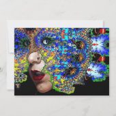 EPHEMERAL, Mardi Gras Masquerade Party black blue Kaart (Voorkant)