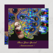 EPHEMERAL MASK Halloween Masquerade Ball Invite Kaart (Voorkant / Achterkant)