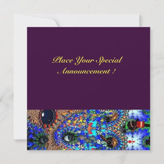 EPHEMERAL MASK Halloween Masquerade Ball Invite Kaart (Achterkant)