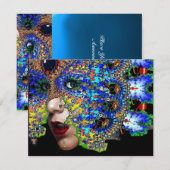 EPHEMERAL masquerade costume ball, blauwe saffier Aankondiging (Voorkant / Achterkant)