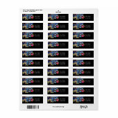 EPHEMERAL RED PINK RUBY MONOGRAM Black Etiket (Full Sheet)