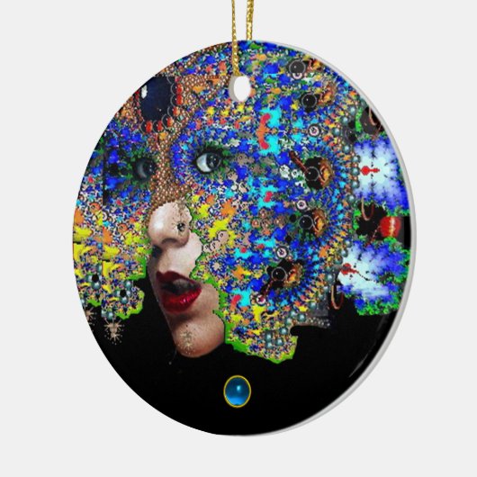 EPHEMERAL , Red Ruby , Blue Sapphire Keramisch Ornament (Links)