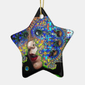 EPHEMERAL , Red Ruby , Blue Sapphire Star Keramisch Ornament (Links)