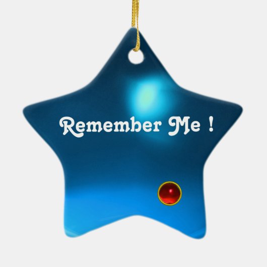 EPHEMERAL , Red Ruby , Blue Sapphire Star Keramisch Ornament (Achterkant)