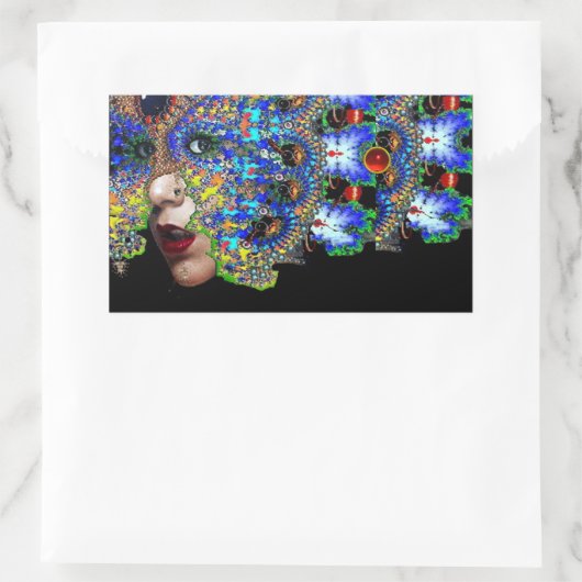 EPHEMERAL Red Ruby Rechthoekige Sticker (Tas)