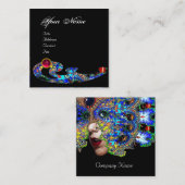 EPHEMERAL RUBY/Beauty, Salon, Spa, Makeup Artist Vierkante Visitekaartje (Voorkant / Achterkant)