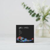 EPHEMERAL RUBY/Beauty, Salon, Spa, Makeup Artist Vierkante Visitekaartje (Staand voorkant)