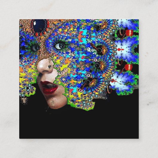 EPHEMERAL RUBY / Schoonheidssalon, Spa, Make-upkun Vierkante Visitekaartje (Achterkant)