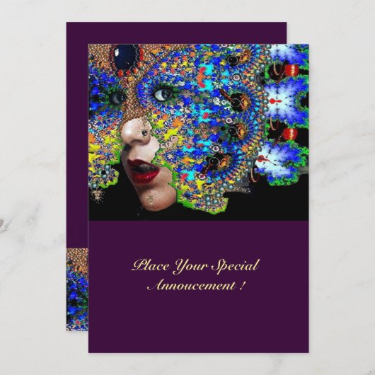 EPHEMERAL Sweet 16 Masquerade Ball Kaart (Voorkant / Achterkant)