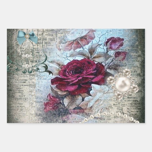 Ephemeral Victoriaans Variety Decoupage Inpakpapier Vel (Voorkant)