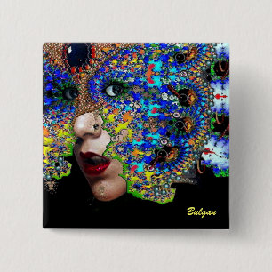 EPHEMERAL VIERKANTE BUTTON 5,1 CM